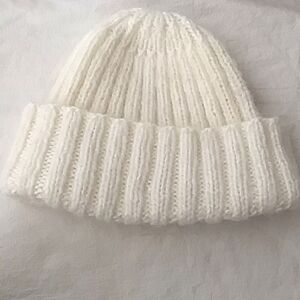 Wool Knit Ribbed Pattern Winter Hat Beanie Skull Cap